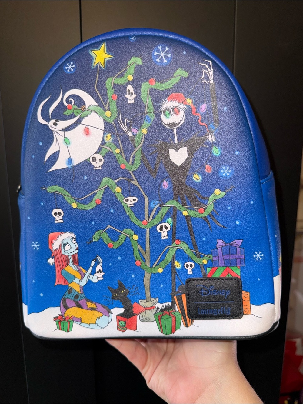 Loungefly Blue The Nightmare Before Christmas Holiday Mini Backpack